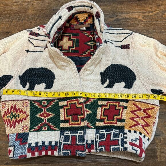 Vintage Painted Pony 90's Southwestern Native American bears theme tapestry jack - Picture 7 of 10